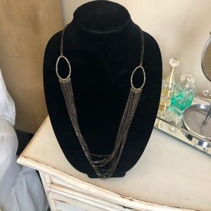 Crystal Pave links & chain necklace
